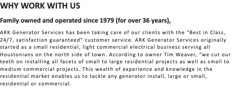 Generator Installation